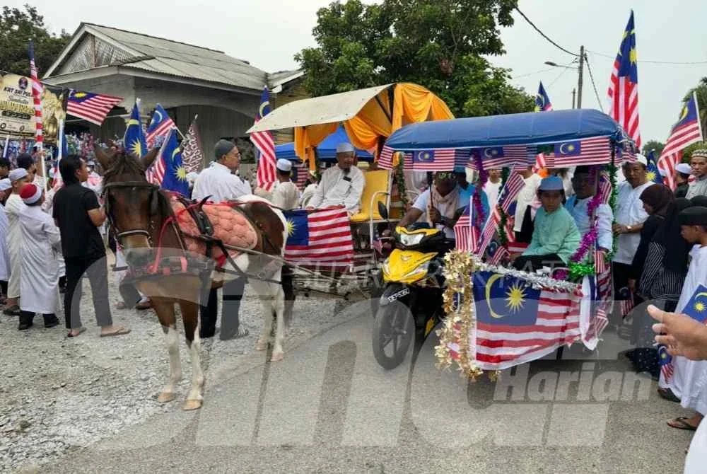 Kereta kuda dan motosikal dihias dengan Jalur Gemilang. - Foto: SINAR HARIAN /ADILA SHARINNI WAHID
