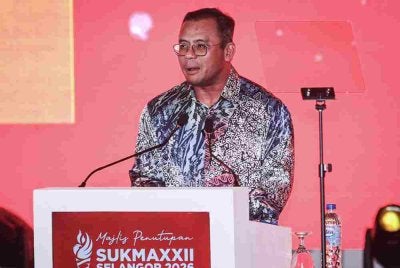 Amirudin berucap pada majlis penutupan SUKMA Selangor 2026 di Shah Alam. Foto: Bernama 