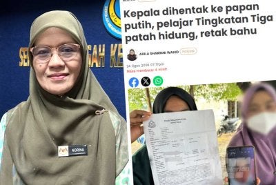 Siti Norina (gambar kiri) berkata, pihaknya sedang menjalankan siasatan dalaman berhubung kes berkenaan selain bekerjasama rapat dengan PDRM.