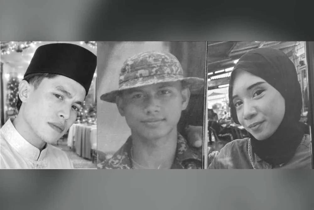 Dari kiri: Muhamad Amin, Muhamad Shuhairil dan Nur Fatin Nabilah.
