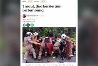 Laporan Sinar Harian pada Selasa berhubung kematian tiga individu dalam kemalangan di Kota Tinggi. 