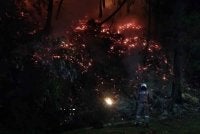 BBP Puchong memadamkan kebakaran hutan di Bandar Puchong Jaya pada Selasa. 