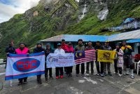 Muhammad Hafizal berkongsi keadaan terkini kumpulannya yang berada di ABC, Nepal. Foto: Media sosial