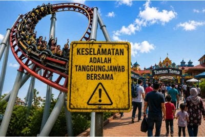 Pihak berkuasa perlu meningkatkan pemantauan bukan sahaja di taman tema, tetapi juga di pusat-pusat permainan yang menawarkan aktiviti ekstrem. - Gambar hiasan