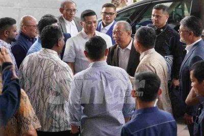 Muhyiddin, 79, berdepan empat pertuduhan menggunakan kedudukannya untuk suapan berjumlah RM225.3 juta. Foto SINAR HARIAN/ROSLI TALIB 