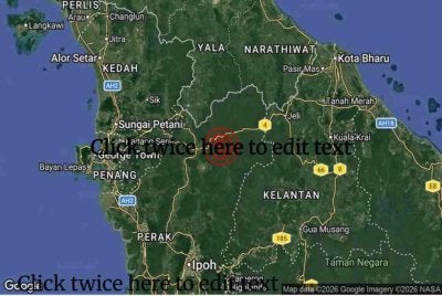  Gempa bumi lemah bermagnitud 3.4 direkodkan di kawasan Temenggor, Gerik, Perak pada 12:06 tengah malam tadi.