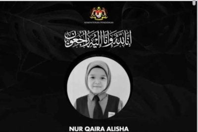 Nur Qaira Alisha didakwa telah terlantar dan terpaksa memakai oksigen sebelum mangsa dilaporkan meninggal dunia pada 7.49 malam, Rabu lepas.