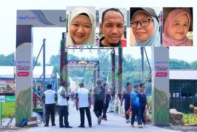 Pengunjung mula hadir seawal jam 10 pagi pada hari pertama MAHA 2026 di Maeps pada Jumaat. Gambar kecil dari kiri: Rohaiza Azreen, Mohd Fauzi, Nurul Izanaa dan Nurul Shahira. Foto: MOHD HALIM ABDUL WAHID