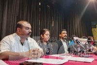 Ts Dr Manivannan Rethinam (tiga dari kiri) bercakap kepada pemberita ketika sidang akhbar Malaysia Solidarity: Families in Hope (MASFIH) pada Sabtu.