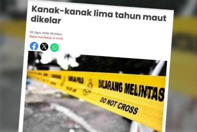 Laporan Sinar Harian pada Jumaat.