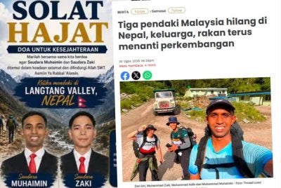 Keluarga pendaki, Muhammad Zaki bersama dua lagi rakannya yang dilaporkan gagal dihubungi ketika melakukan aktiviti pendakian di Nepal masih menaruh harapan dia ditemukan dalam keadaan selamat.