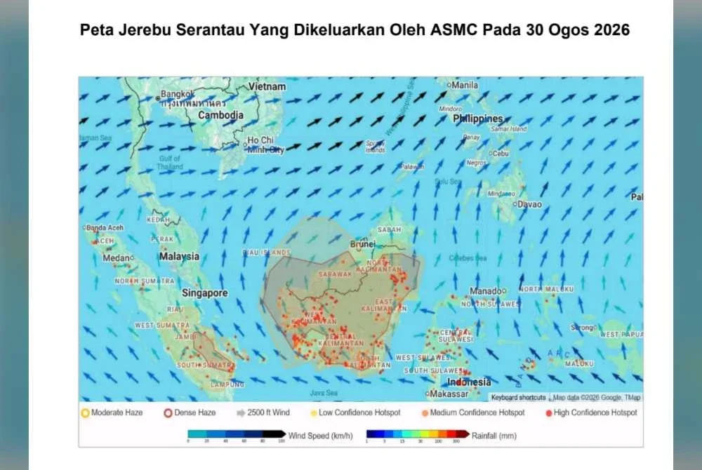 Tangkap layar info grafik yang disertakan bersama kenyataan media pada Isnin.