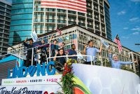 Kereta berhias ‘PERKESO LINDUNG Semua’ membuat penampilan sempena sambutan Hari Kebangsaan ke-69.