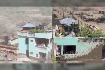 Ketahanan struktur rumah itu kemudiannya menjadi topik perbincangan hangat dalam talian. - Foto Agensi