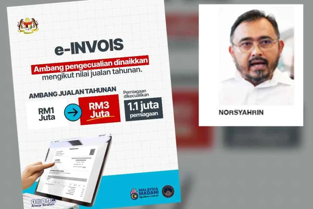 Pengecualian pelaksanaan e-Invois kepada kira-kira 1.1 juta syarikat susulan kenaikan ambang jualan tahunan daripada RM1 juta kepada RM3 juta memberi ruang kepada PMKS untuk lebih menumpukan kepada pembangunan perniagaan.