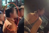 Tangkap layar rakaman video tular seorang lelaki dipercayai mencetuskan provokasi semasa sambutan Hari Kebangsaan di Dataran Putrajaya pada Isnin.