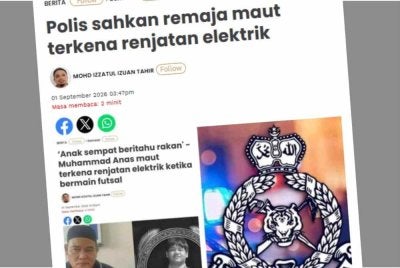 Laporan Sinar Harian pada Selasa.