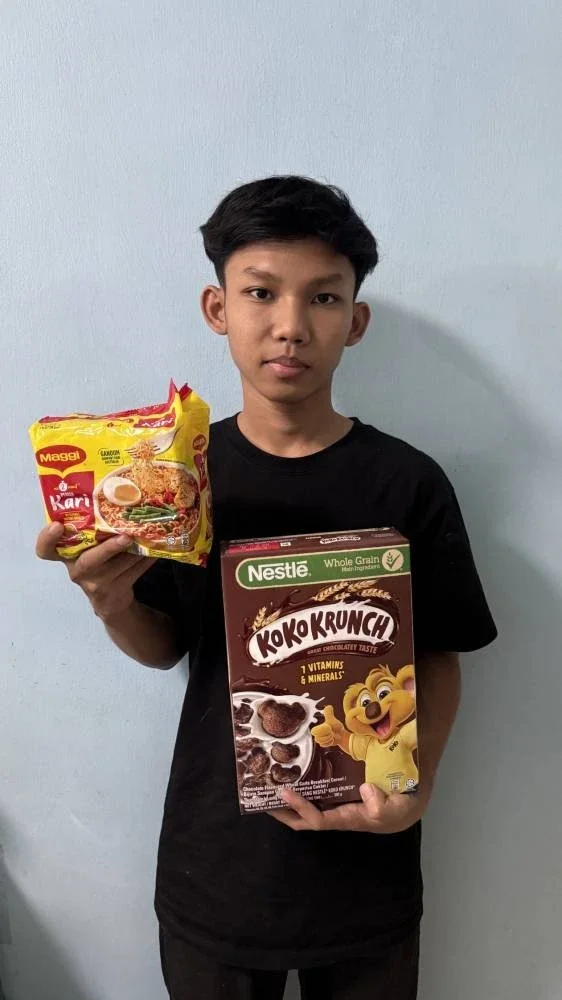 Nazrul Na’im, 22 tahun dari Shah Alam merupakan antara pemenang mingguan Nestlé Malaysia Gaji Seumur Hidup 2026