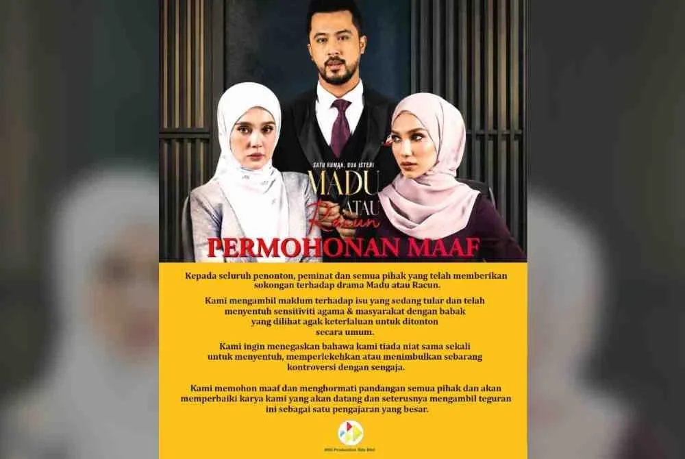 MIG tampil memohon maaf kepada semua pihak susulan kontroversi yang tercetus membabitkan drama Madu atau Racun.