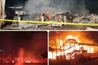 Kebakaran melibatkan sebuah blok bangunan pentadbiran sekolah yang menempatkan bilik guru jenis tidak kekal dan musnah 100 peratus.