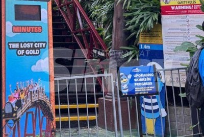 Permainan roller coaster yang terlibat dalam insiden kemalangan pada 22 Ogos, 2026 di Taman Tema Sunway Lagoon di Subang Jaya, Selangor kekal ditutup sementara siasatan masih dijalankan.