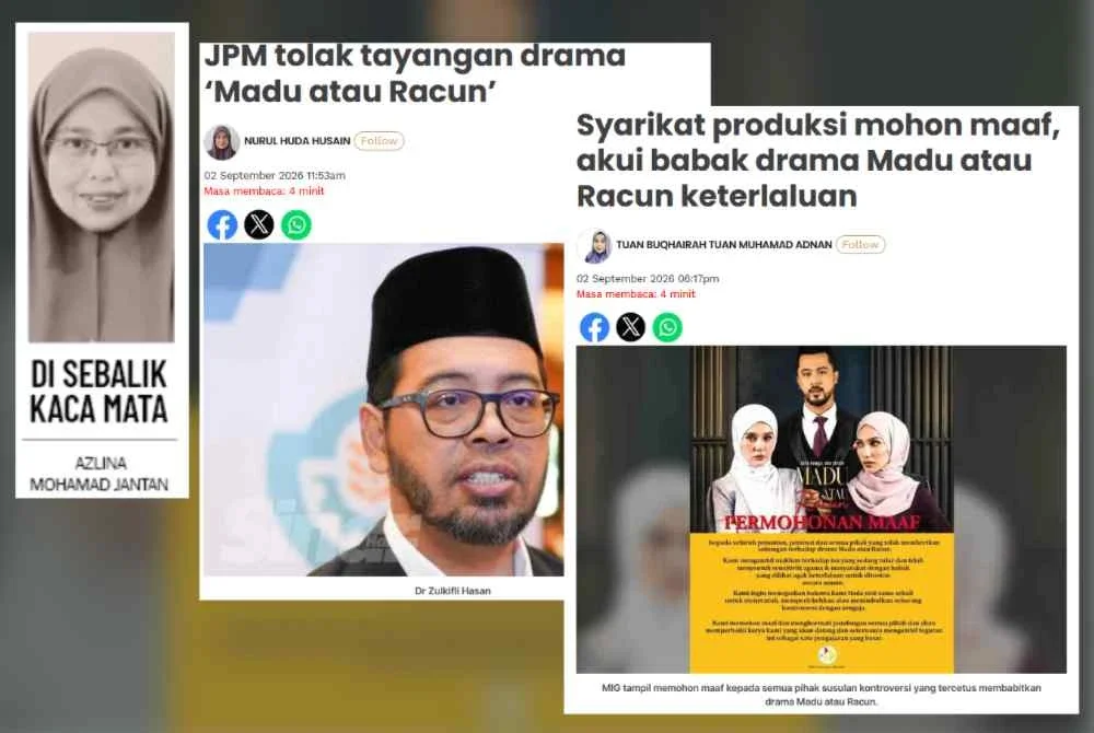 Laporan Sinar Harian mengenai kontroversi drama Madu atau Racun.