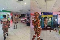 Pemeriksaan oleh pasukan bomba susulan kejadian gempa bumi lemah di Keningau.