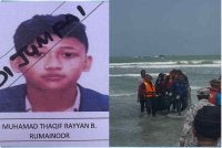 Jasad Muhamad Thaqif Rayyan ditemui terapung oleh nelayan pada Khamis.