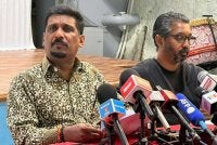 Manivannan semasa sidang media di Kuala Lumpur pada Khamis.