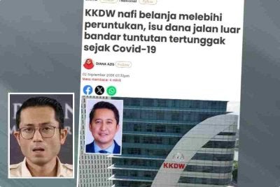 Tunku Nashrul (gambar kecil) menempelak penjelasan Setiausaha Akhbar Menteri Kemajuan Desa dan Wilayah (KKDW), Fadzmel Fadzil berhubung isu peruntukan kementerian itu dengan meminta beliau menyemak semula fakta.