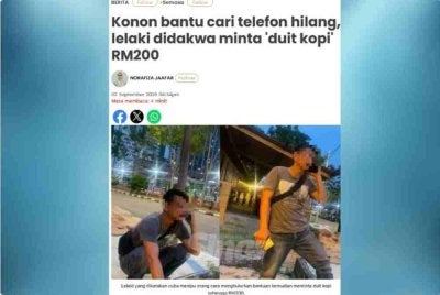Lelaki berkenaan ditahan selepas kes tersebut tular di media sosial sejak Selasa.