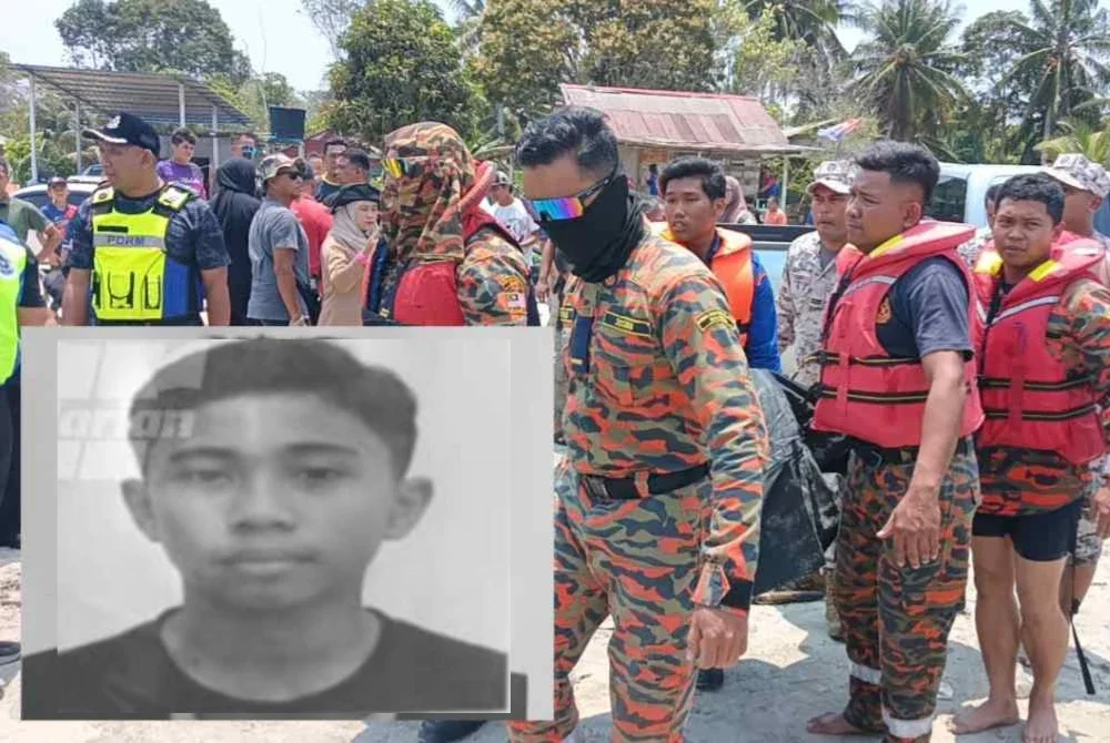 Mayat Alif Taqiudin (gambar kecil) ditemukan pasukan bomba dan penyelamat pada Selasa.
