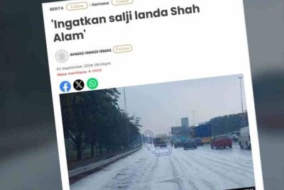 Laporan Sinar Harian pada Khamis.