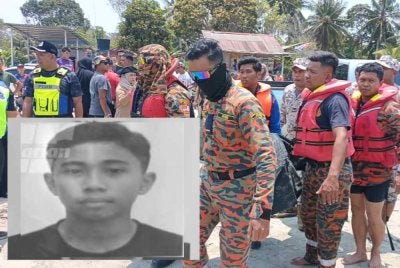 Mayat Alif Taqiudin (gambar kecil) ditemukan pasukan bomba dan penyelamat pada Selasa.
