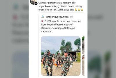 Perkongsian wanita berkenaan di Threads.