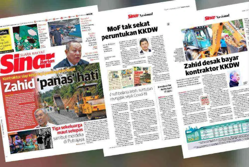 Laporan Sinar Harian mengenai isu peruntukan KKDW.