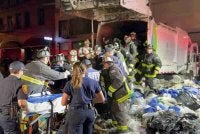 Operasi menyelamat disertai kira-kira 25 anggota bomba mengambil masa lebih dua jam untuk mengeluarkan sampah dari dalam lori secara manual. - Foto Agensi