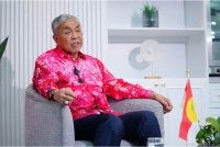 Ahmad Zahid ketika sesi wawancara eksklusif bersama Sinar Ahad di Pusat Dagangan Dunia Kuala Lumpur (WTCKL).