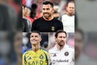 Tevez (atas) memasang impian untuk menyatukan Ronaldo (bawah, kiri) dan Messi dalam satu pasukan menerusi perlawanan persahabatan Disember depan. Foto Agensi