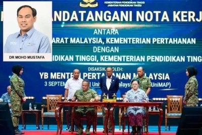 Nota Kerjasama ATM-KPT ditandatangani oleh Panglima Tentera Darat, Jeneral Tan Sri Azhan Md Othman, yang mewakili ATM dan Pengarah Jabatan Pendidikan Tinggi, Datuk Prof Dr Azlinda Azman, mewakili KPT di majlis di UniMAP, Perlis pada 3 September 2026.