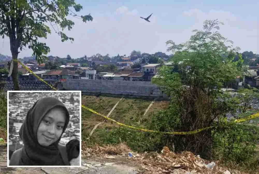 Lokasi penemuan rangka Mozza (gambar kecil) di pinggir jalan tol masuk Jangli, Tembalang, Kota Semarang. Foto Agensi