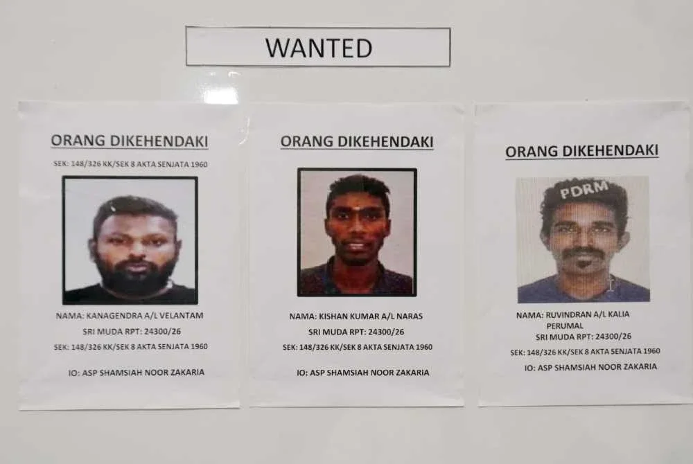 Antara individu yang dicari polis. Foto Sinar Harian - ROSLI TALIB