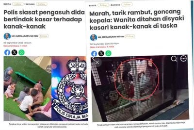 Dua wanita yang bekerja di dua taska berasingan di Mentakab dan Kuantan direman selama enam hari bermula hari ini hingga 12 September bagi membantu siasatan berhubung dakwaan mengasari kanak-kanak di bawah jagaan mereka.