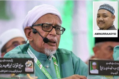 Abdul Hadi ketika sesi penggulungan Muktamar Tahunan PAS Pusat Kali Ke-72 di Pusat Tarbiyah Islamiah Kelantan, Kota Bharu, baru-baru ini. 