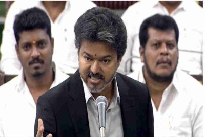 Vijay ketika berucap ketika persidangan Dewan Undangan Negeri di Chennai pada 7 September 2026. Foto: YouTube @tamilnaduassembly