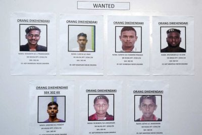 Antara individu yang dicari polis. Foto Sinar Harian - ROSLI TALIB