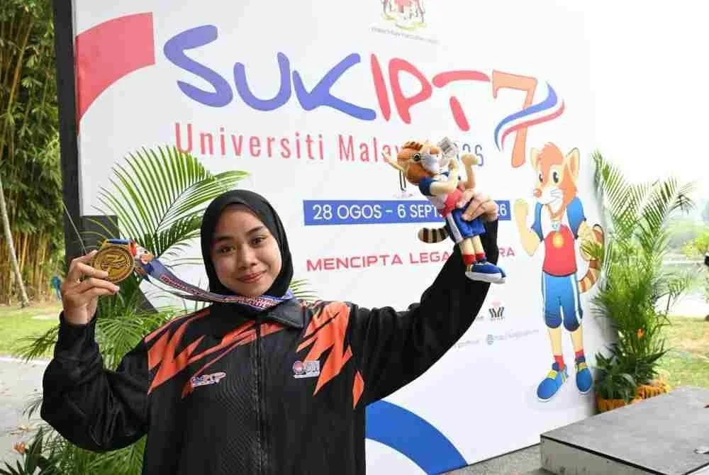 Pengiktirafan sebagai Olahrawawati SUKIPT 2026 membakar semangat Syahida untuk memberikan aksi yang lebih baik. Foto SUKIPT 2026