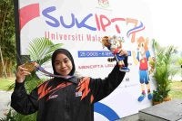 Pengiktirafan sebagai Olahrawawati SUKIPT 2026 membakar semangat Syahida untuk memberikan aksi yang lebih baik. Foto SUKIPT 2026