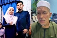 Kamaruddin (kanan) berkata hasrat tersebut disampaikan oleh anaknya (kiri) ketika pulang ke kampung bersama suami, Muhammad Faiz pada cuti sekolah baru-baru ini.