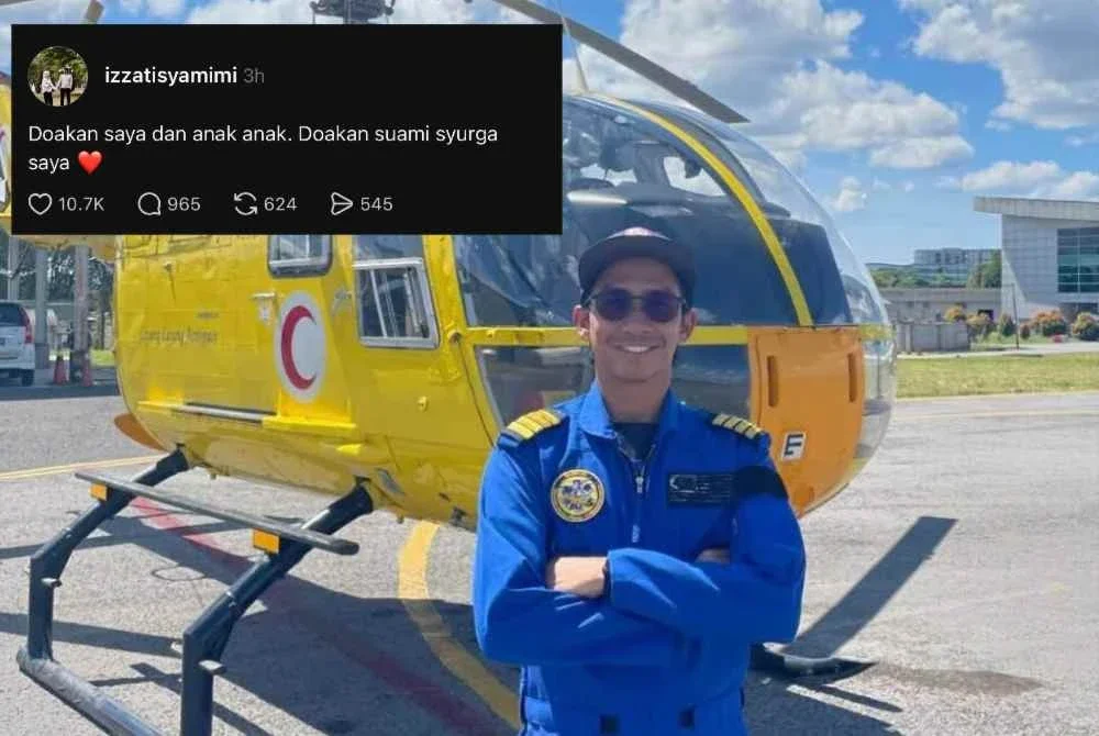 'Doakan saya, anak-anak dan suami syurga' - Luahan pilu isteri juruterbang nahas helikopter